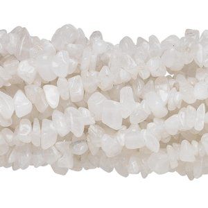 Snow White Quartz (natural) Chip Strand 34 Inches
